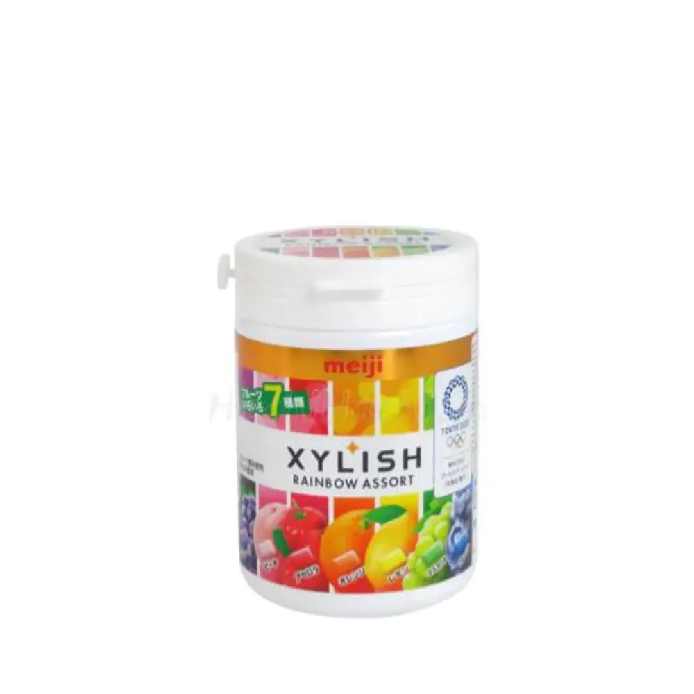 Kẹo Cao Su 07 Vị Trái Cây, Xylish, Rainbow Assort Gum (117g) - MEIJI