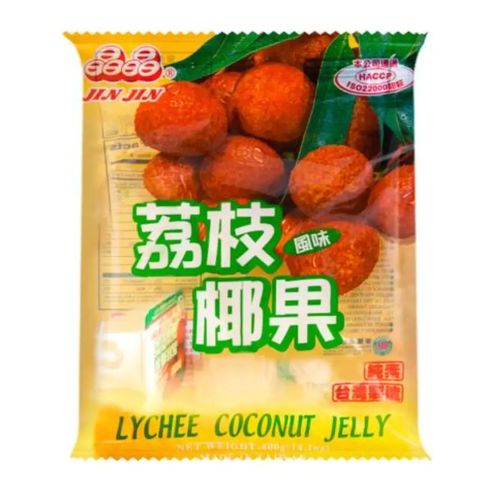 Rau Câu Dừa Vải, Lychee Coconut Jelly, 14.10 oz (400g) - JIN JIN
