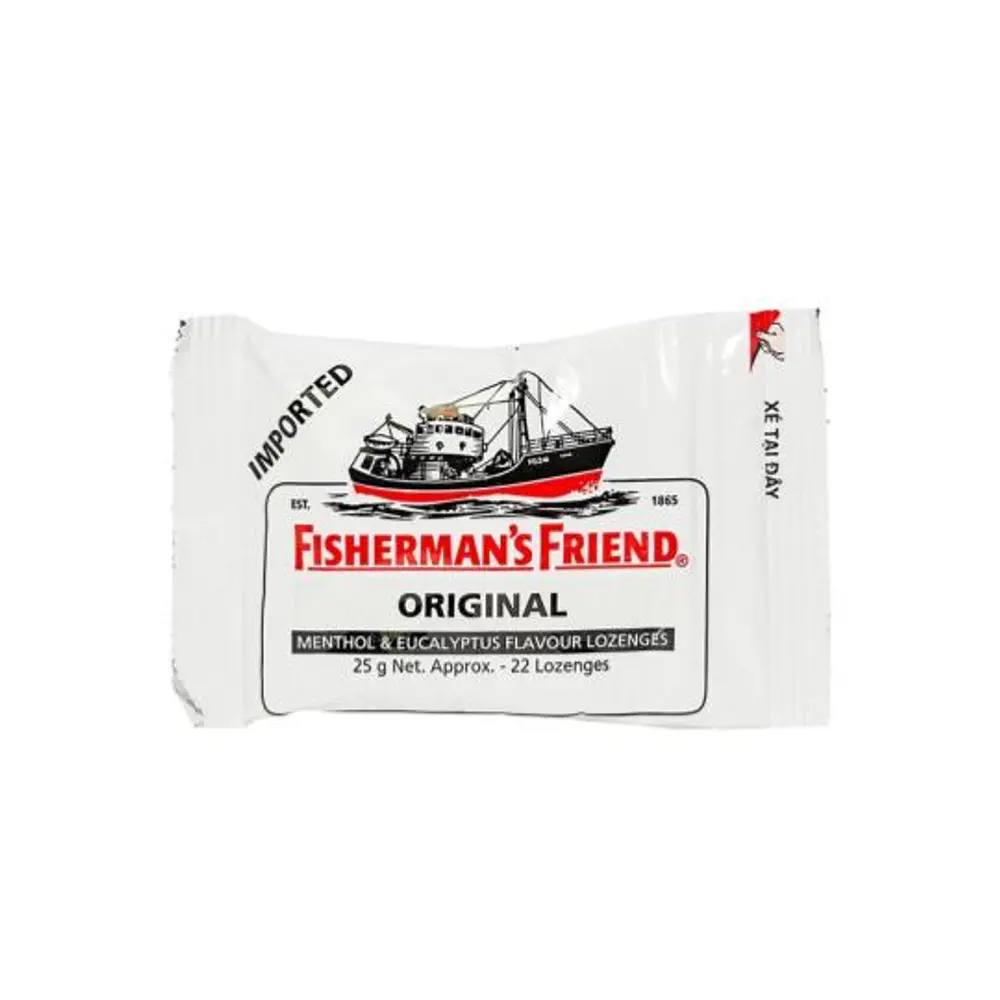 Kẹo Cay Con Tàu Vị Khuynh Diệp, Menthol & Eucalyptus Flavour Lozenges, Original, 22 Viên (25g) - FISHERMAN'S FRIEND