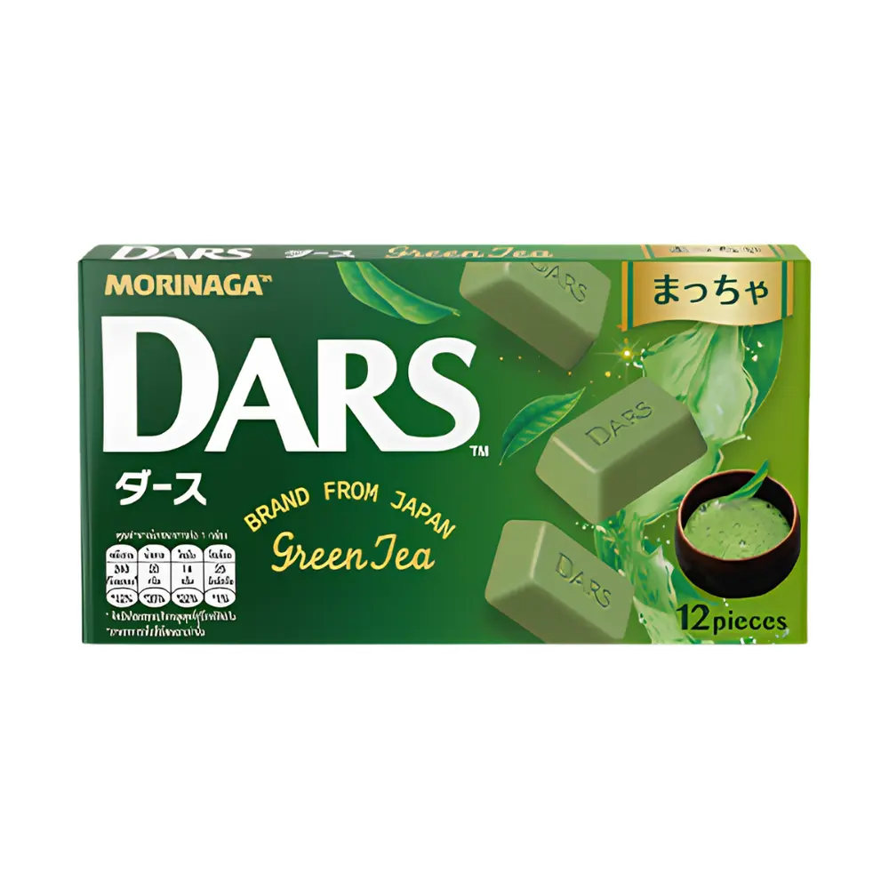 Socola Trà Xanh, Dars, Green Tea Chocolate, Nishio Matcha, 12 Viên (42g) - MORINAGA