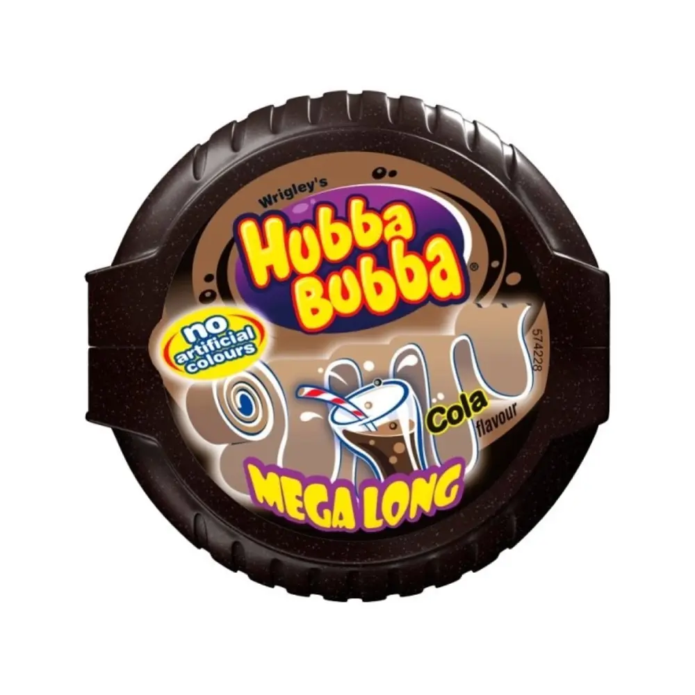 Kẹo Cao Su Cuộn Vị Cola, Hubba Bubba, Mega Lang, Cola (56g) - WRIGLEY'S