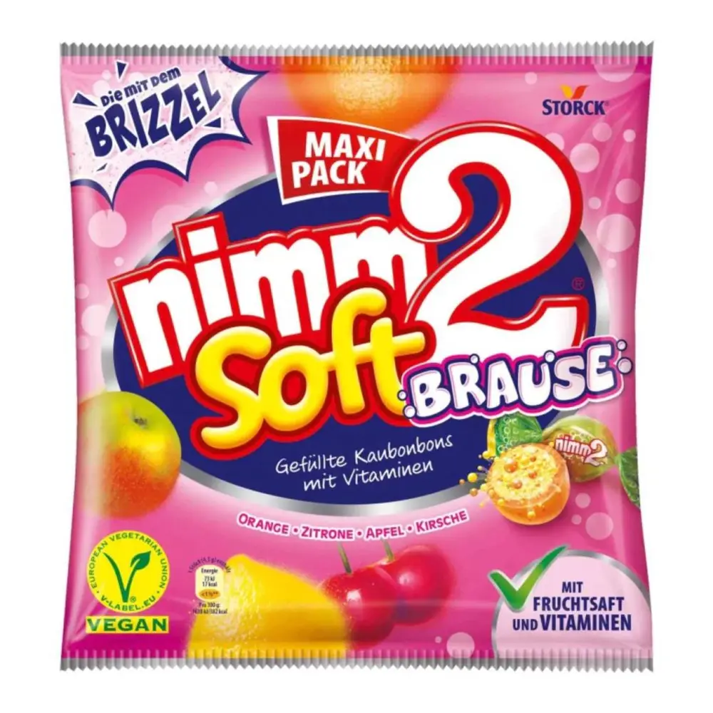 Kẹo Mềm Vị Hoa Quả Tổng Hợp, Nimm 2 Soft Brause, Multi Vitamin Fruit Soft Candies (195g) - STORCK
