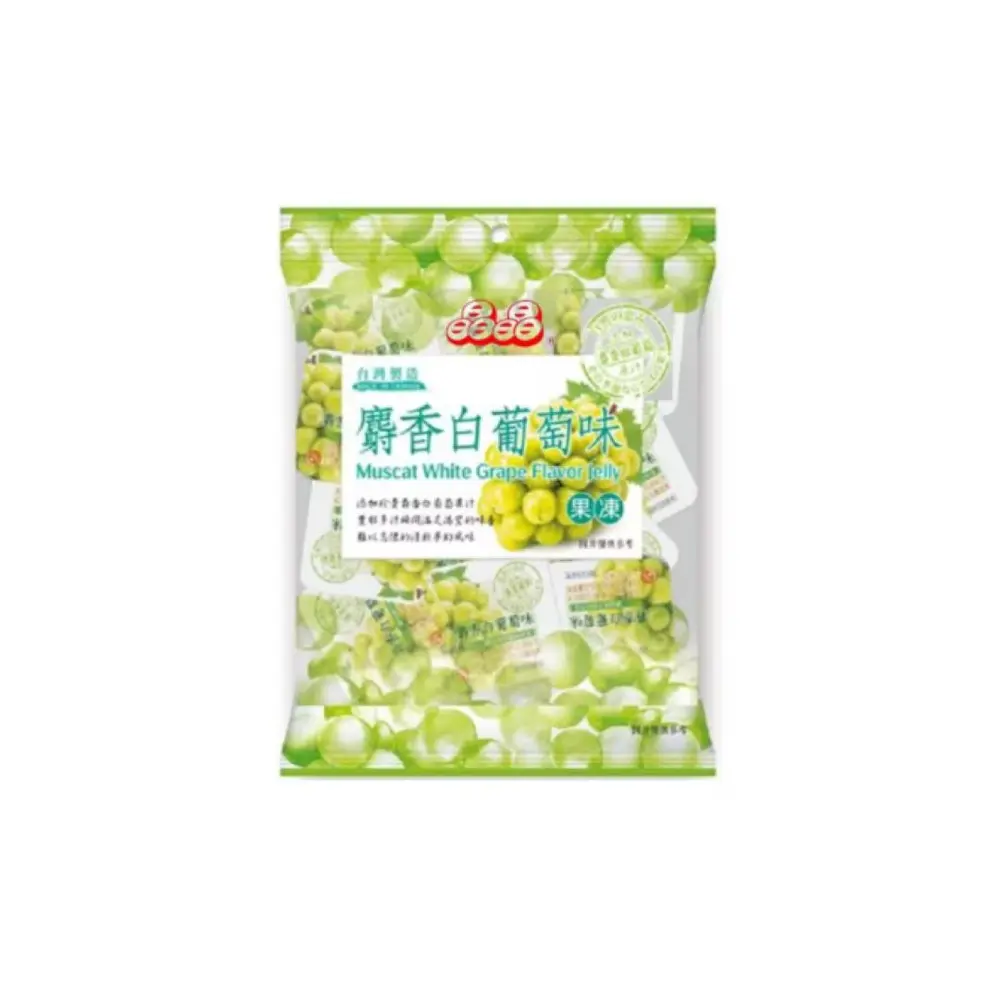 Rau Câu Nho Trắng, Muscat White Grape Jelly, 10 Cái, 14.10 oz (400g) - JIN JIN