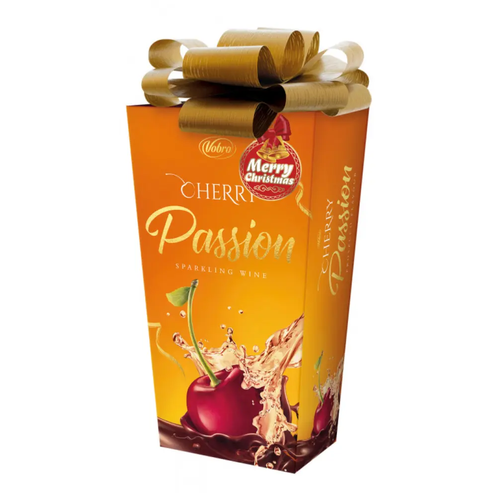 Socola Nhân Anh Đào Ngâm Rượu Vang Nổ, Cherry Passion, Sparkling Wine (210g) - VOBRO