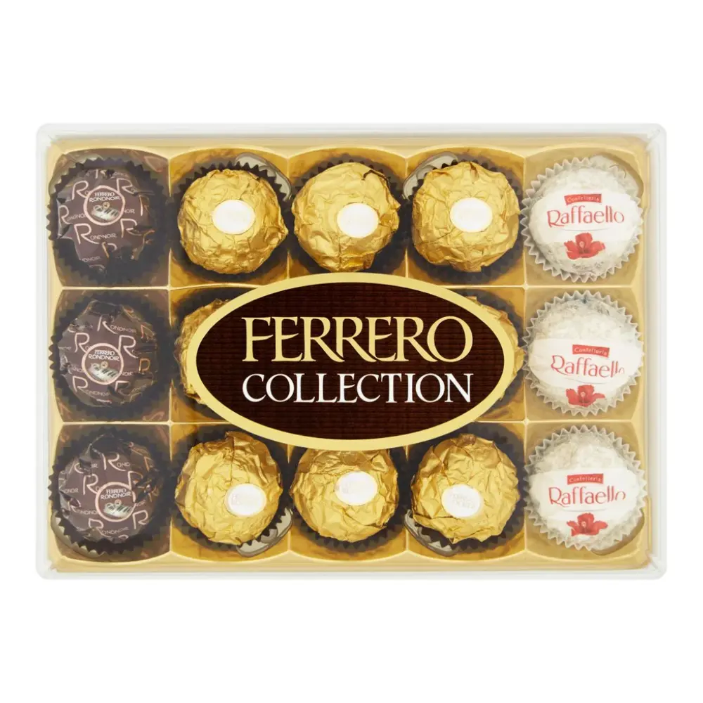 Socola Nhân Tổng Hợp 3 Loại, Ferrero Rocher, Ferrero Collection, 15 Viên (172g) - FERRERO