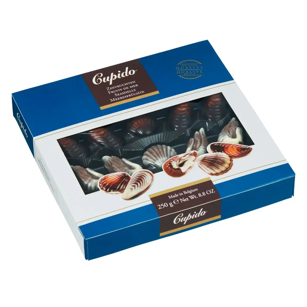 Socola Bỉ Hình Vỏ Sò Nhân Vị Hạt Phỉ, Cupido, Seashell Chocolates (250g) - HAMLET