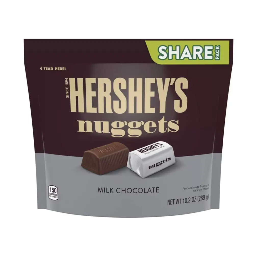 Socola Sữa Viên, Nuggets, Milk Chocolate, Share Pack, 10.2 oz (289g) - HERSHEY'S