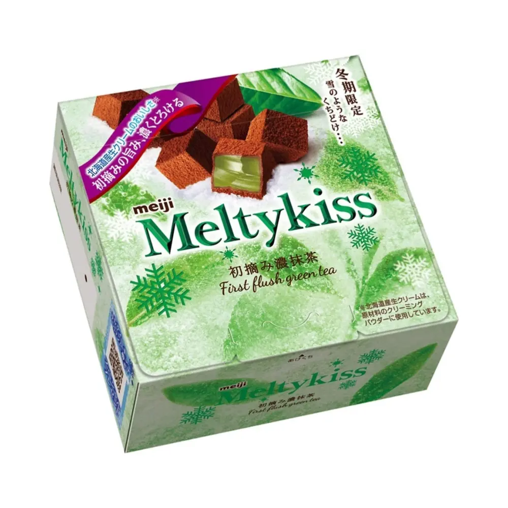 Socola Tươi Nhân Trà Xanh, Meltykiss, First Flush Green Tea (56g) - MEIJI