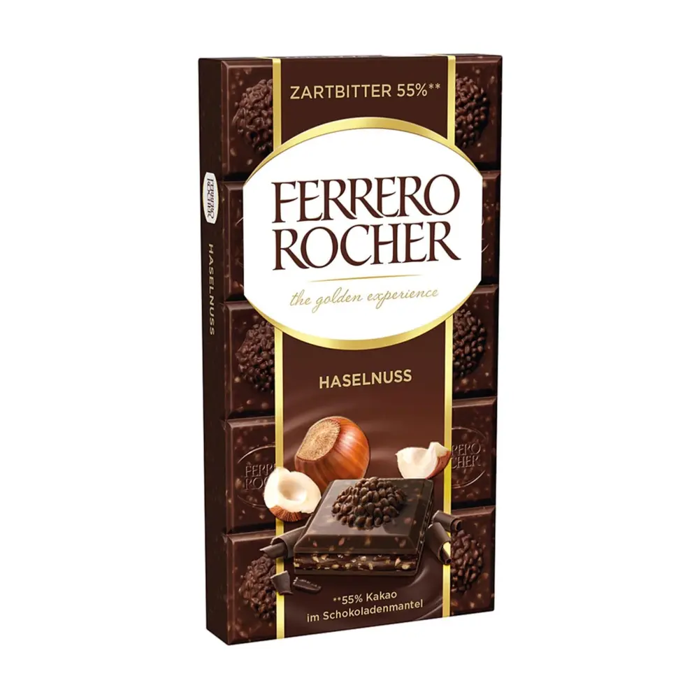 Socola Đắng Hạt Phỉ, Ferrero Rocher, Zarbitter Haselnuss Chocolate, 55% Kakao (90g) - FERRERO
