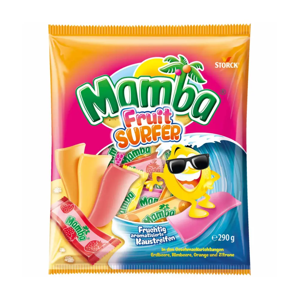 Kẹo Mềm Trái Cây Hình Ván Lướt Sóng, Mamba, Fruit Surfer (290g) - STORCK