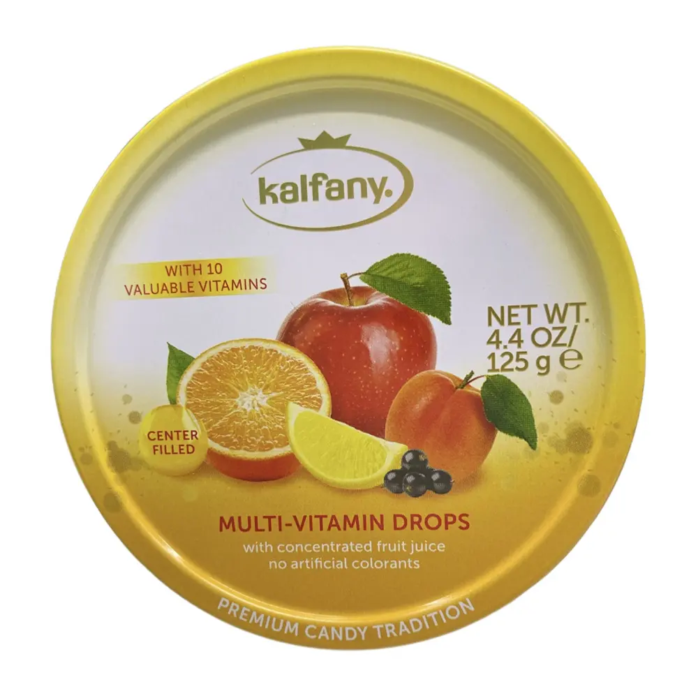 Kẹo Ngậm Vitamin, Multi-Vitamin Candies, with Concentrated Fruit Juice, 4.4 oz (125g) - KALFANY