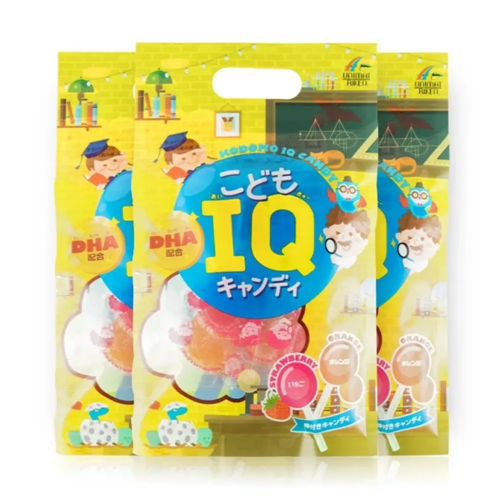 Kẹo Mút Dâu & Cam Tăng Cường IQ Cho Trẻ, IQ Lollipops, Strawberry & Orange (70g) - UNIMAT RIKEN