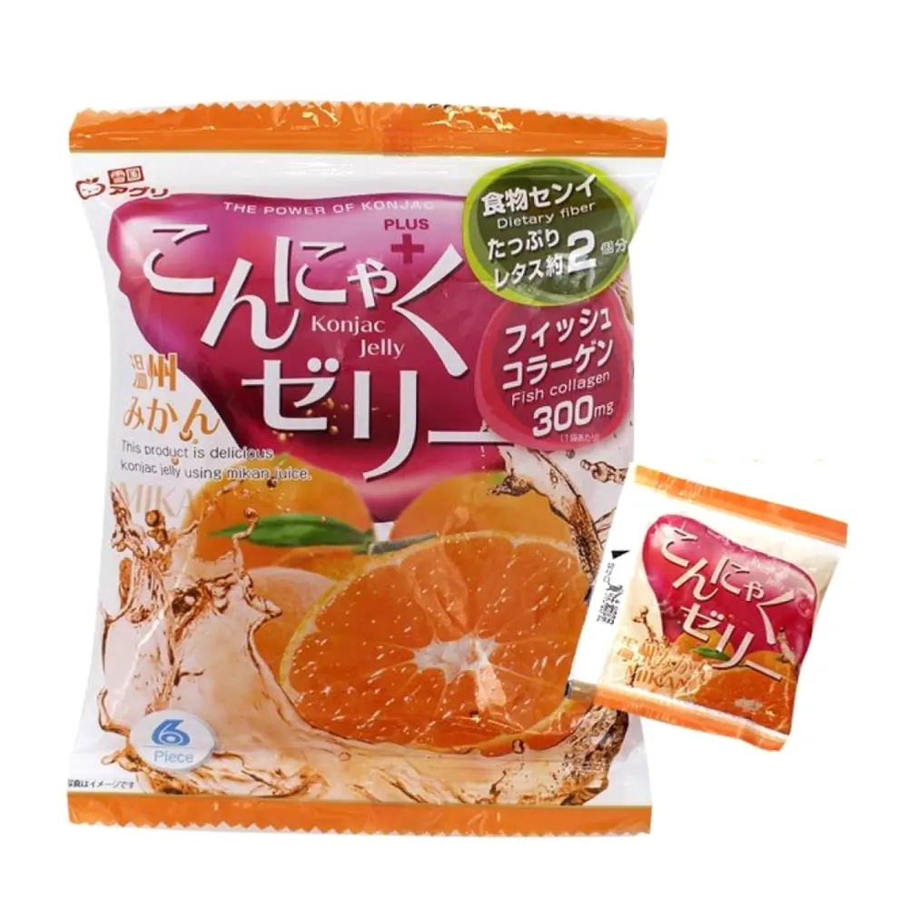 Thạch Rau Câu Vị Cam, Konjac Jelly, Mandarin Orange Flavour (108g) - YUKIGUNI AGURI