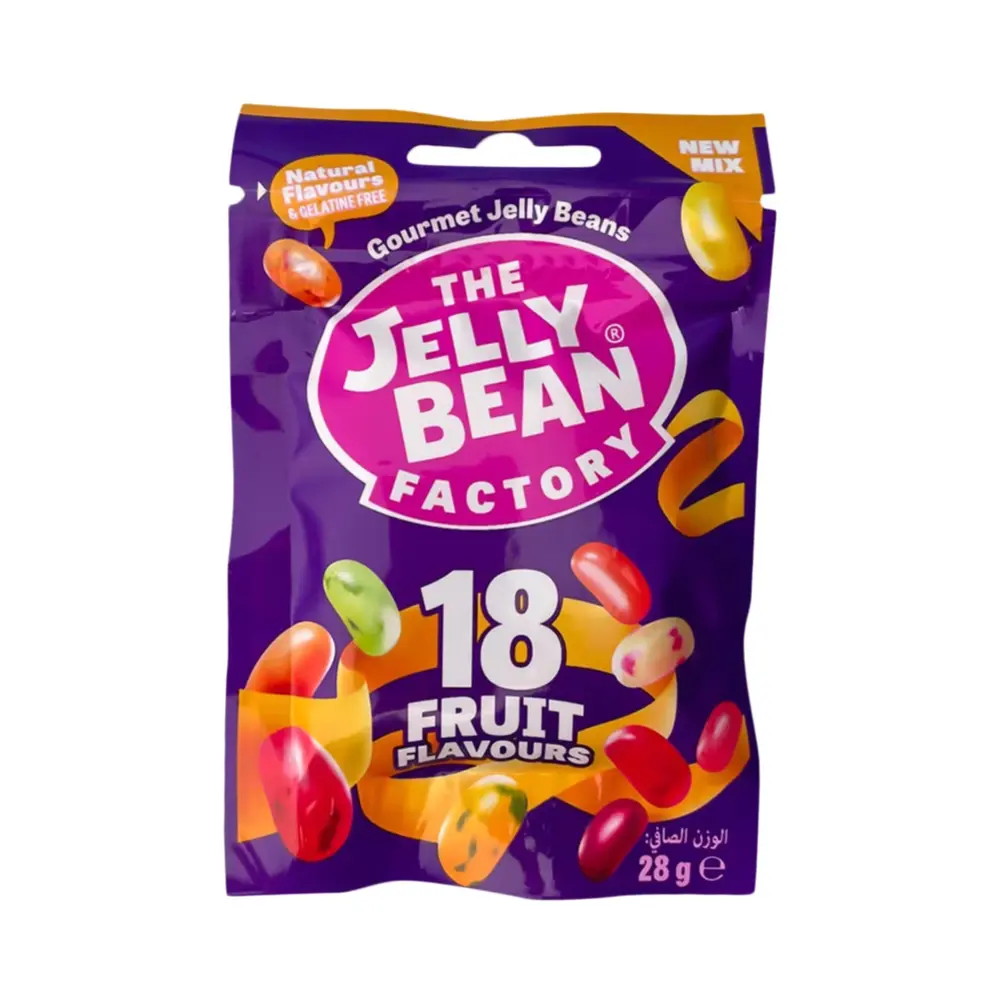 Kẹo Hạt Đậu Vị Trái Cây Tự Nhiên, Gourmet Jelly Beans, 18 Fruit Flavours (28g) - THE JELLY BEAN FACTORY