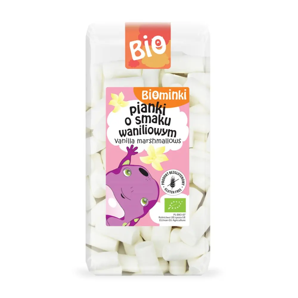 Kẹo Dẻo Xốp Vị Vani Hữu Cơ, Organic Vanilla Marshmallows (100g) - BIOMINKI