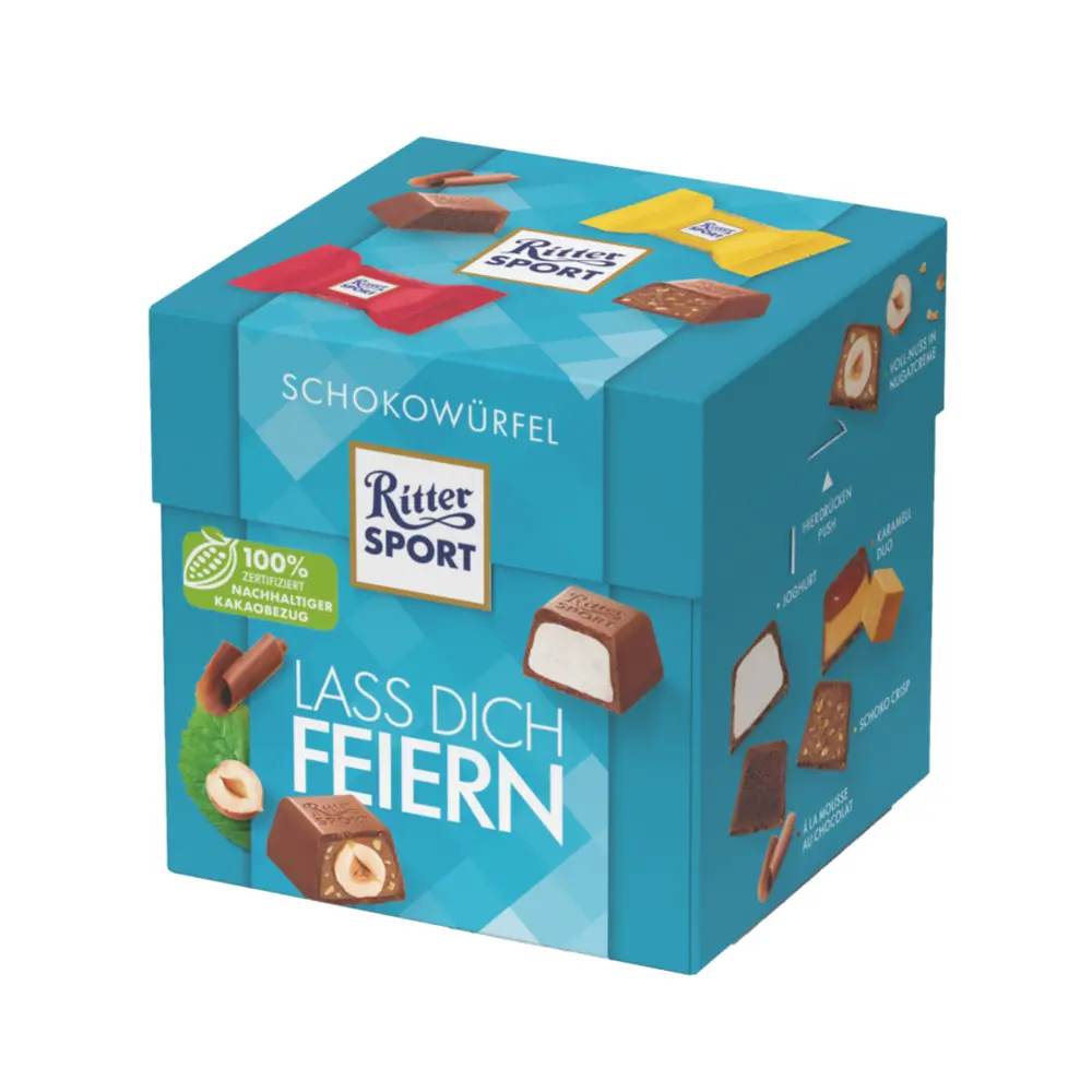 Socola Viên Tổng Hợp, Choco Cubes, Lass Dich Feiern (176g) - RITTER SPORT