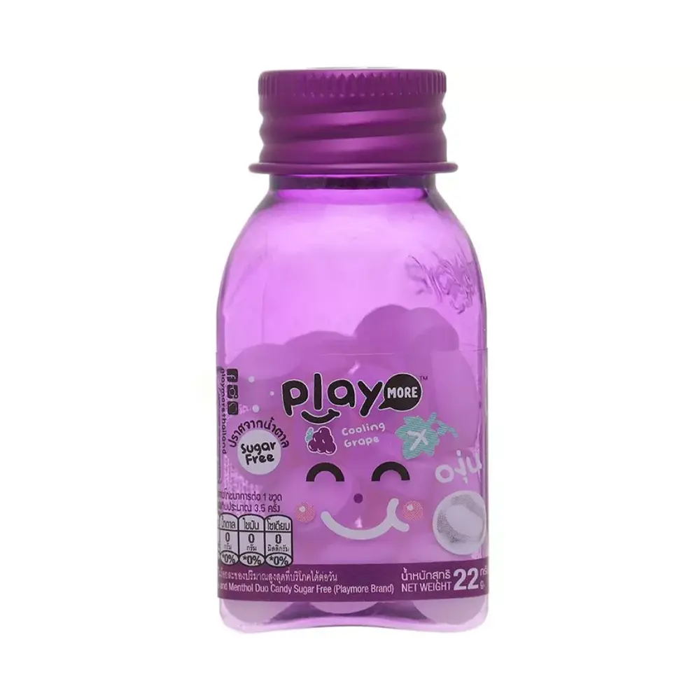 Kẹo Bạc Hà Nho, Cooling Menthol Duo Candy, Grape (22g) - PLAYMORE