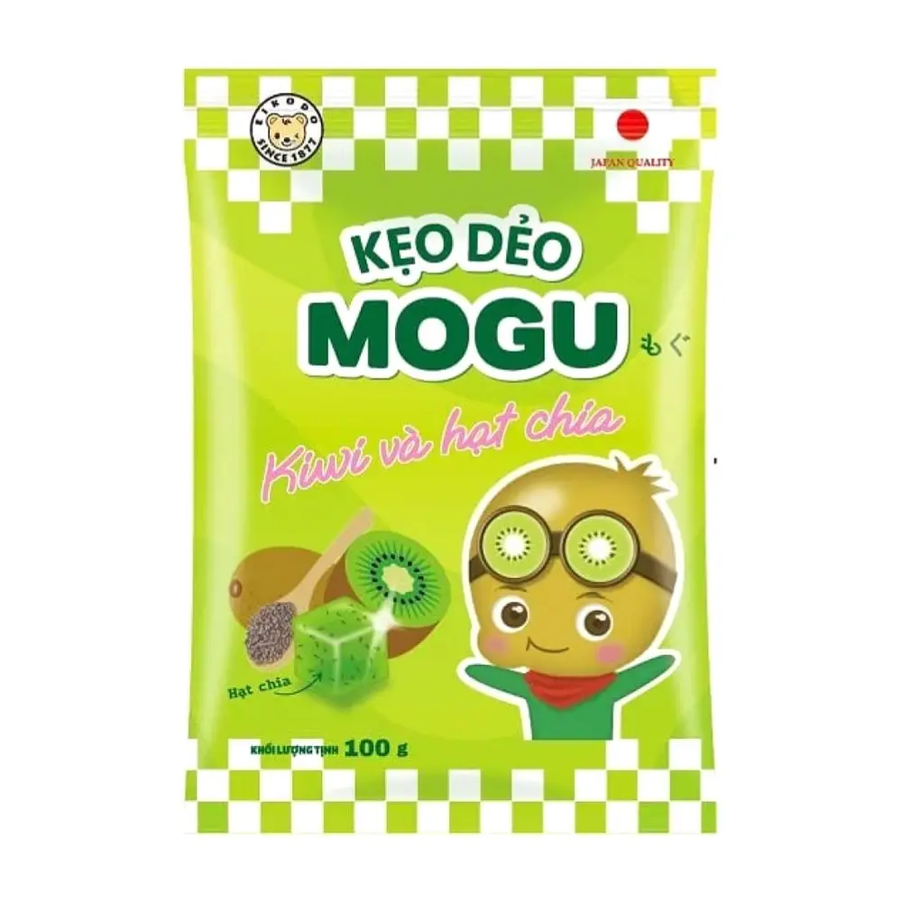 Kẹo Dẻo Mogu Kiwi & Hạt Chia, Kiwi & Chia Seed Gummy (100g) - EIKODO