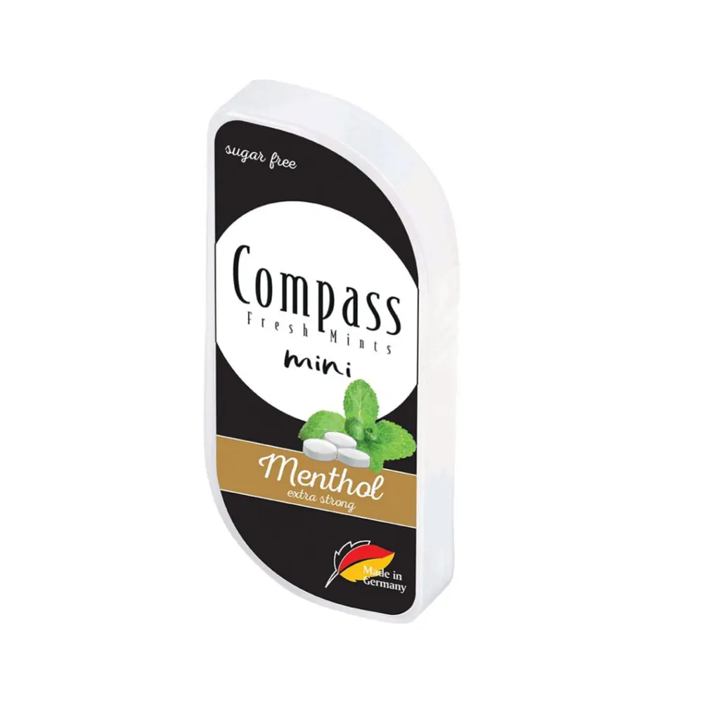 Kẹo The Bạc Hà Không Đường, Fresh Mints Mini, Menthol Extra Strong, Sugar Free (7g) - COMPASS