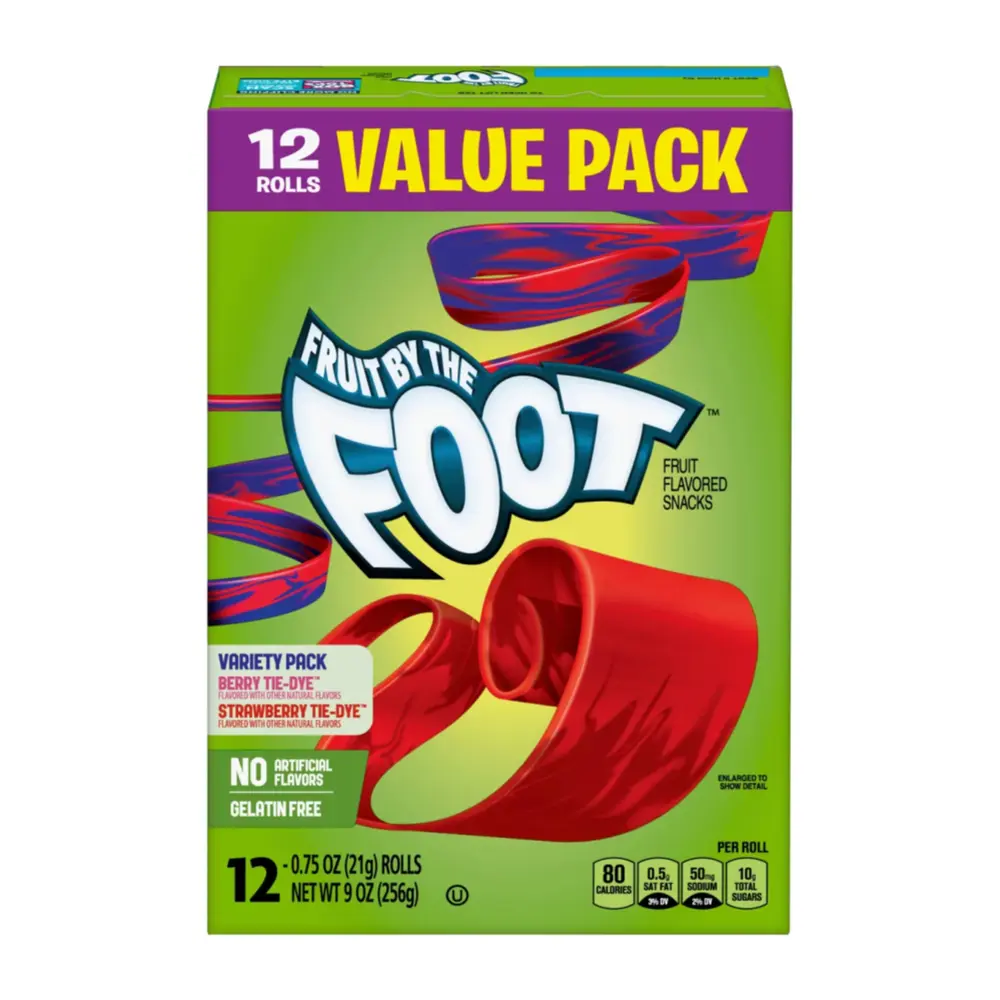 Kẹo Dẻo Trái Cây, Fruit By The Foot, Gelatin Free, 12 Cái, 9 oz (256g) - BETTY CROCKER