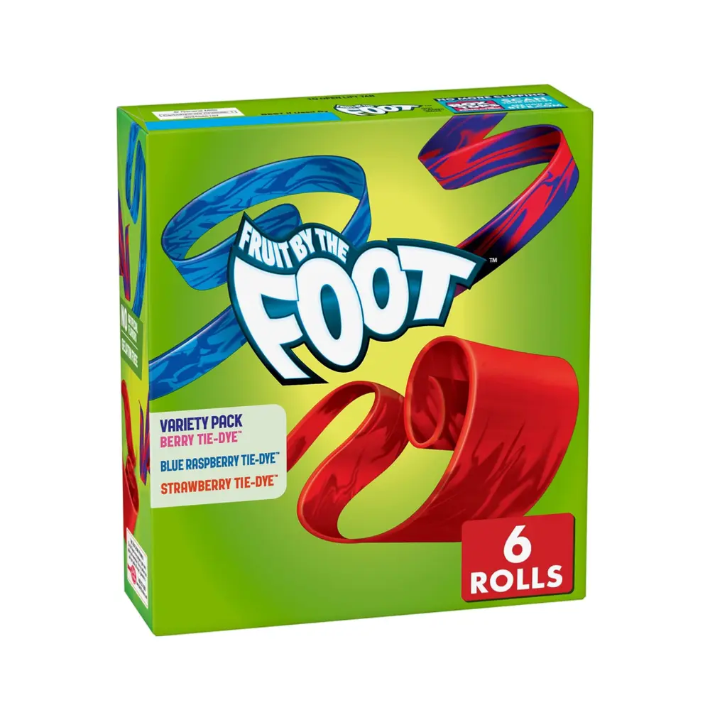 Kẹo Dẻo Trái Cây, Fruit By The Foot, Variety Pack, Gelatin Free, 6 Cái, 4.6 oz (128g) - BETTY CROCKER