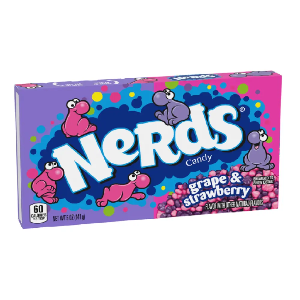 Kẹo Dâu & Nho, Nerds Candy, Grape & Strawberry, 5 oz (141g) - FERRARA
