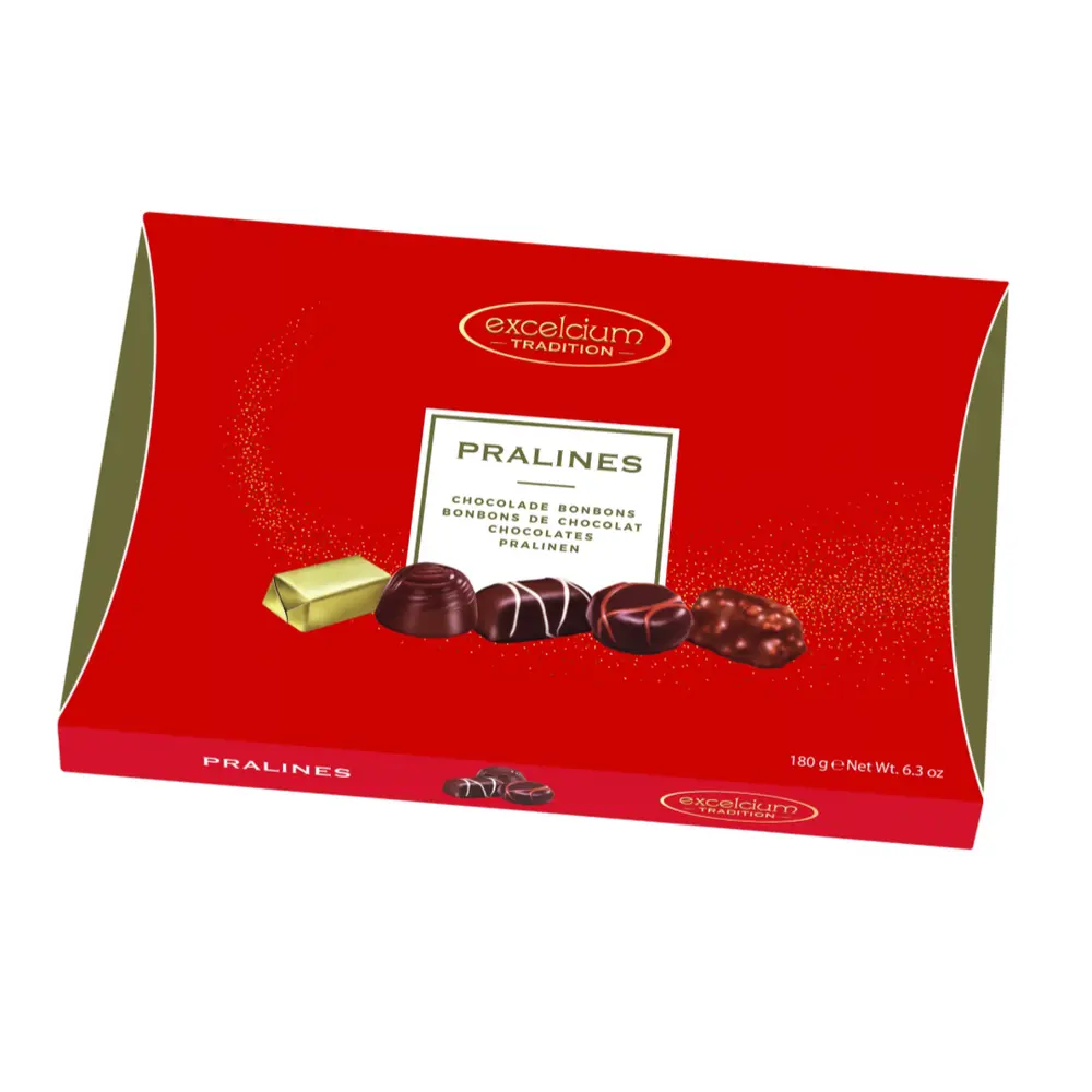 Socola Tổng Hợp (Đỏ), Excelcium Tradition, Pralines, Assorted Chocolate, 6.3 oz (180g) - HAMLET