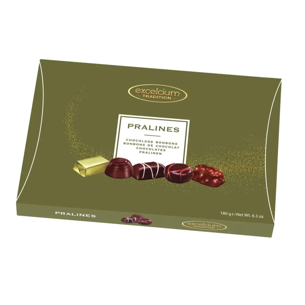 Socola Tổng Hợp (Vàng), Excelcium Tradition, Pralines, Assorted Chocolate, 6.3 oz (180g) - HAMLET