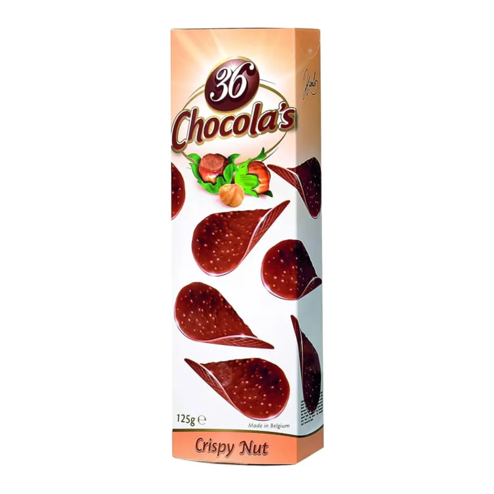 Socola Sữa Lát Giòn Vị Hạt Phỉ, 36 Chocola`s, Crispy Nut, 4.4 oz (125g) - HAMLET