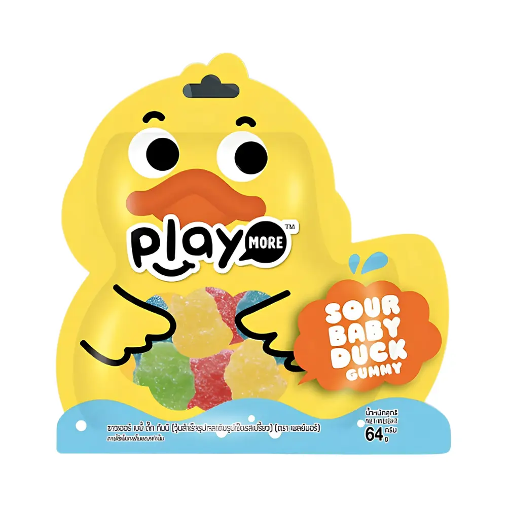 Kẹo Dẻo Chua Chú Vịt Con, Sour Baby Duck Gummy (64g) - PLAYMORE