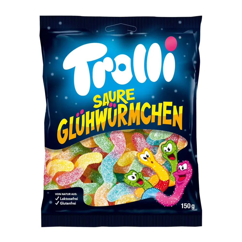 Kẹo Dẻo Trái Cây Hình Đom Đóm Vị Chua, Saure Gluhwurmchen (150g) - TROLLI