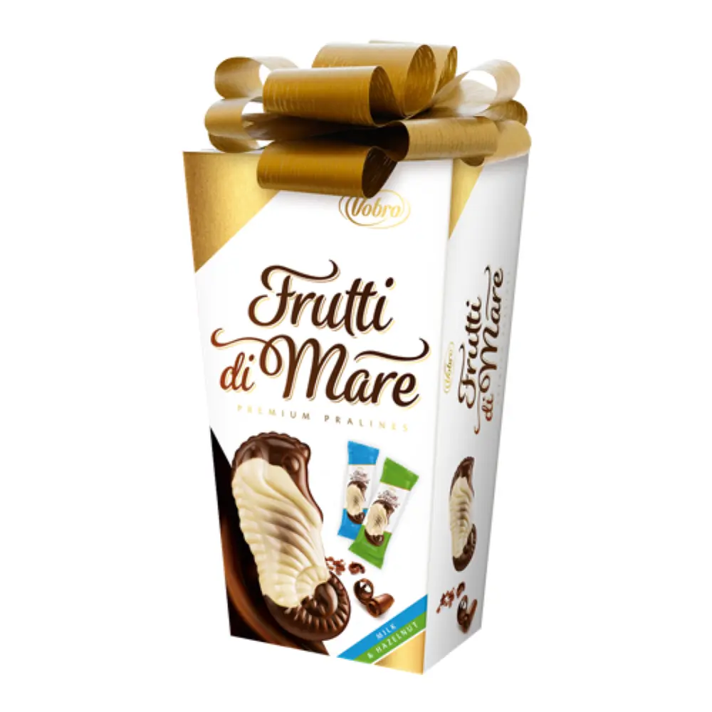Socola Nhân Sữa & Hạt Phỉ, Frutti di Mare, Milk & Hazelnut, 6.7 oz (190g) - VOBRO