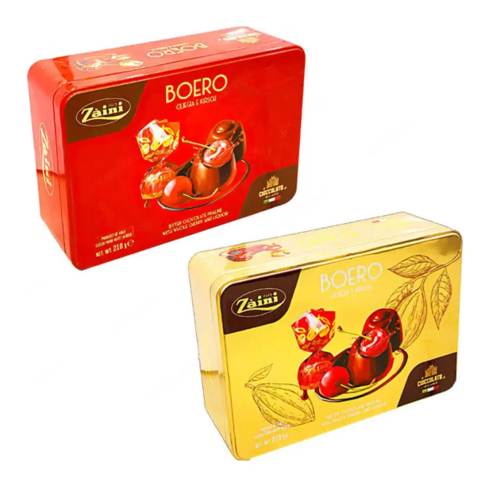 Socola Đắng Nhân Anh Đào (Vàng), Boero Ciliegia e Kirsch, Bitter Chocolate Praline with Whole Cherry & Liquor (210g) - ZAINI