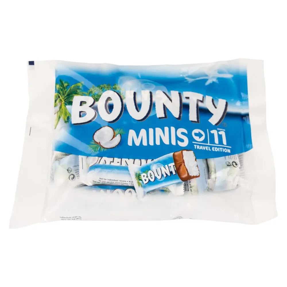 Socola Nhân Dừa, Bounty Minis, Coconut Filled Milk Chocolate, 11 Viên, 11.75 oz (333g) - MARS