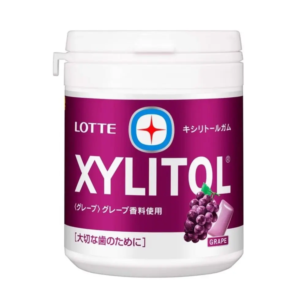 Kẹo Cao Su Nho, Xylitol, Grape Chewing Gum (143g) - LOTTE