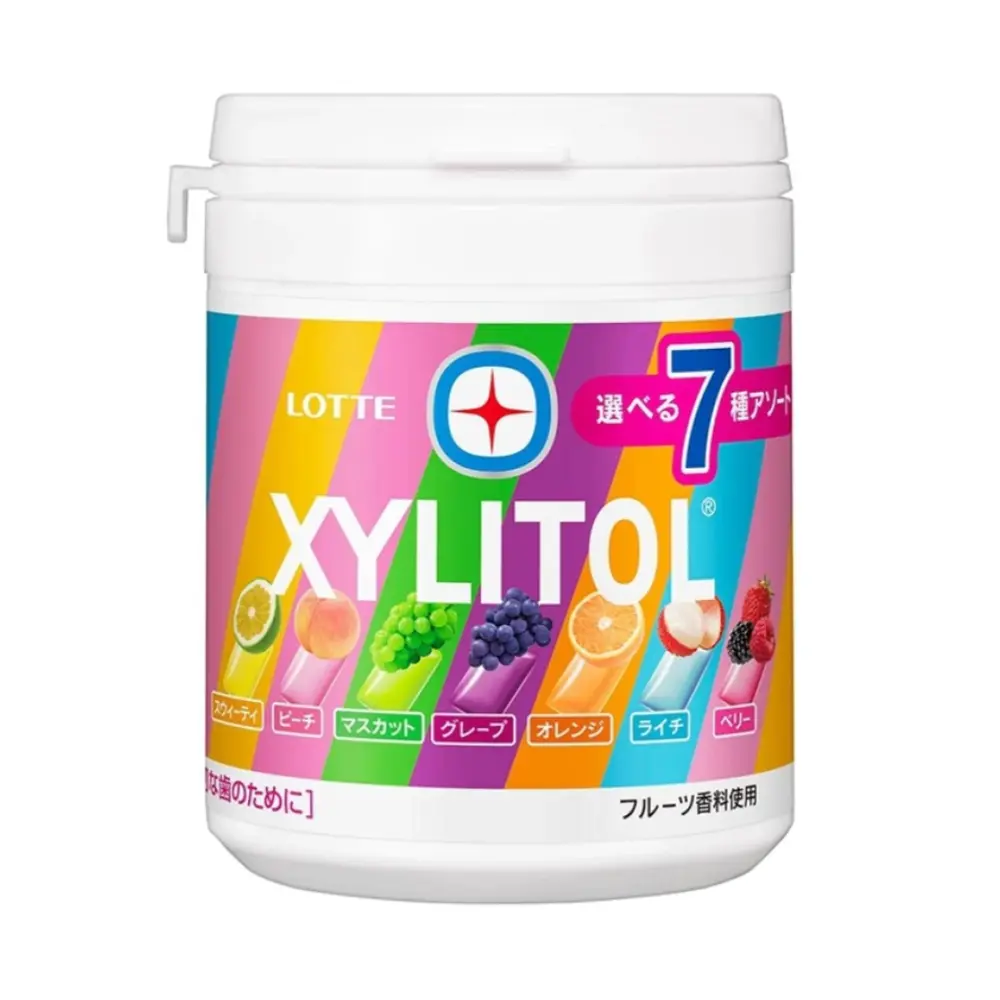 Kẹo Cao Su Trái Cây, Xylitol, 7 Assorted Fruit Chewing Gum (143g) - LOTTE