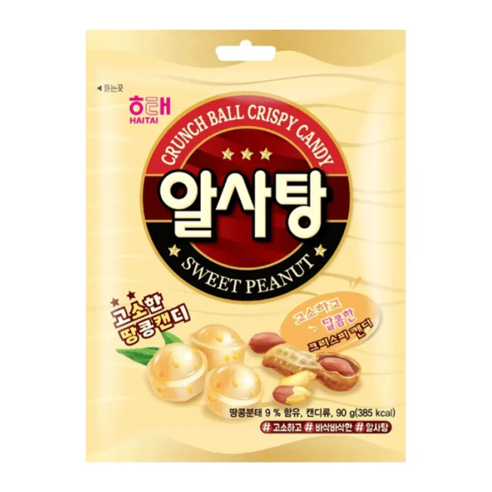 Kẹo Đậu Phộng Giòn, Crunch Ball Crispy Candy, Sweet Peanut (126g) - HAITAI