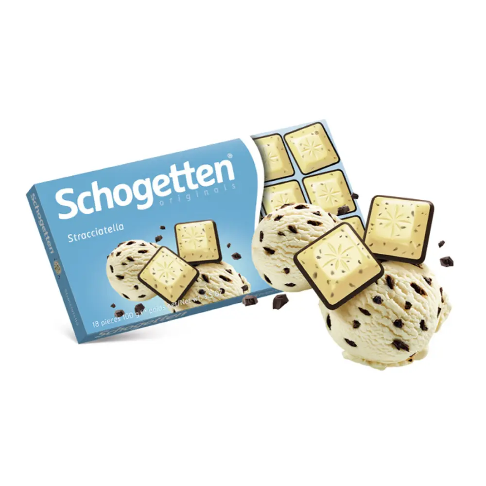 Socola Kem Stracciatella, Stracciatella Chocolate, 3.5 oz (100g) - SCHOGETTEN