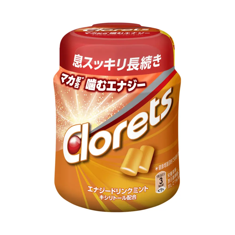 Kẹo Cao Su Hương Bạc Hà & Nước Tăng Lực, Energy Drink Mint Chewing Gum (140g) - CLORETS