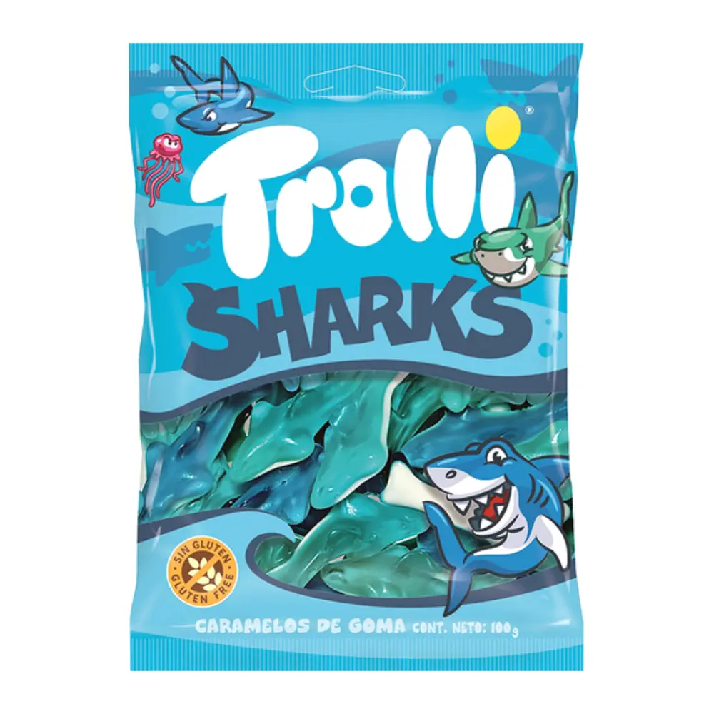 Kẹo Dẻo Hình Cá Mập, Sharks (100g) - TROLLI