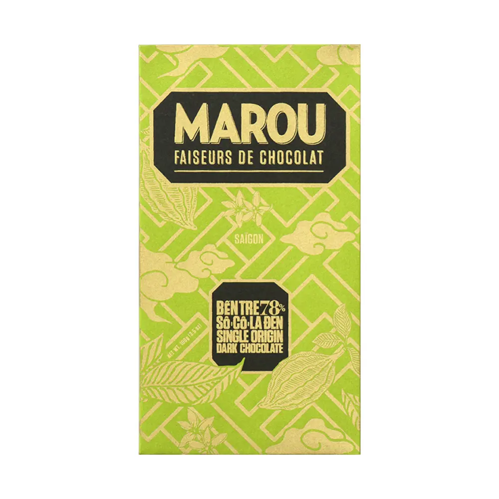 Socola Đen Nguyên Chất, Ben Tre 78% Single Origin Dark Chocolate (80g) - MAROU
