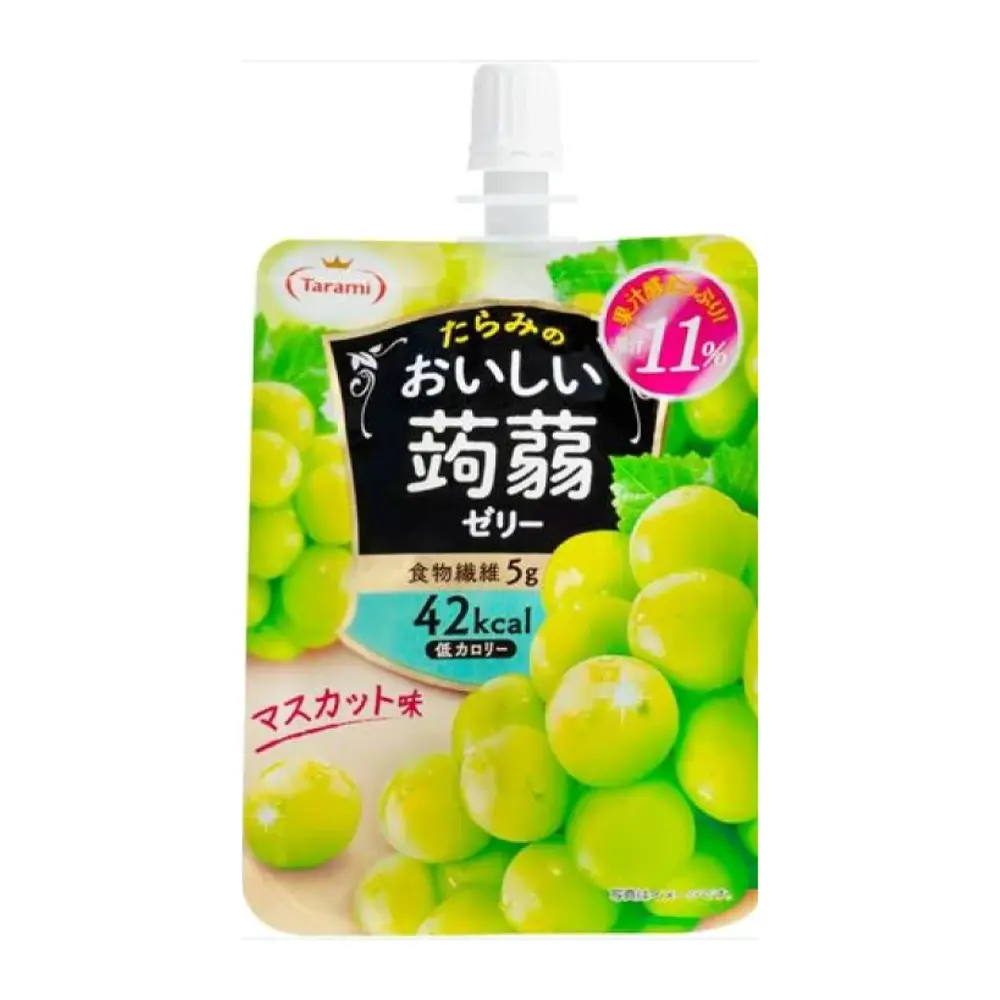 Thạch Túi Vị Nho Xanh, Drinkable Konjac Jelly, Shine Muscat (150g) - TARAMI