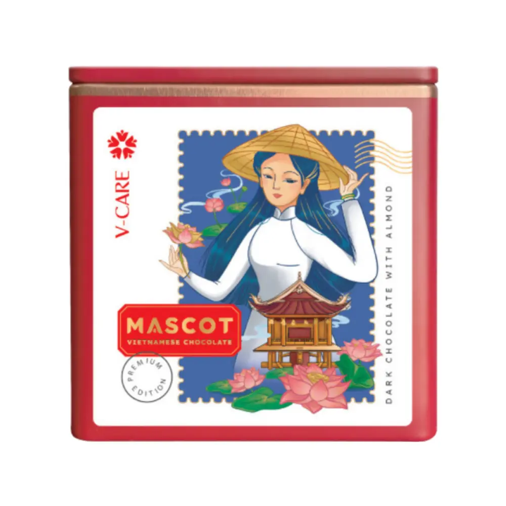 Socola Bọc Hạnh Nhân, Dark Chocolate with Almond, Premium Edition (110g) - MASCOT