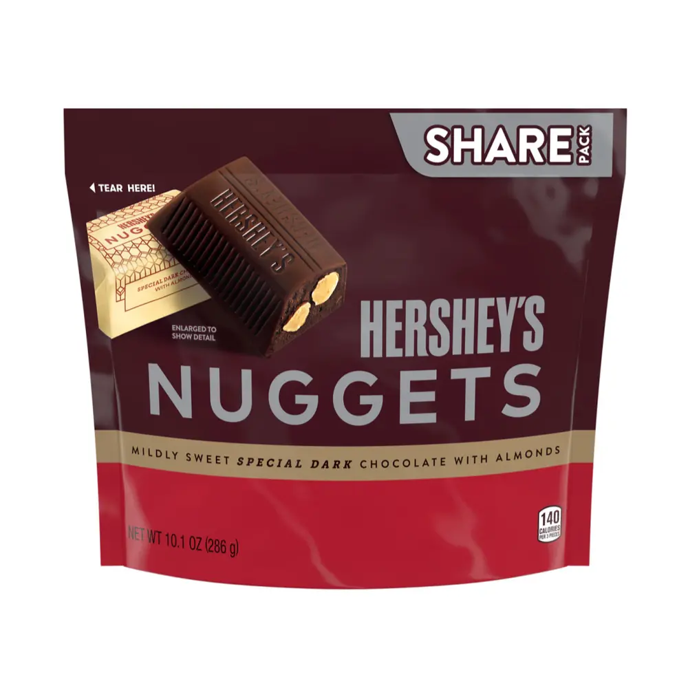 Socola Đen Hạnh Nhân, Nuggets, Special Dark Chocolate with Almonds, Share Pack, 10.1 oz (286g) - HERSHEY'S