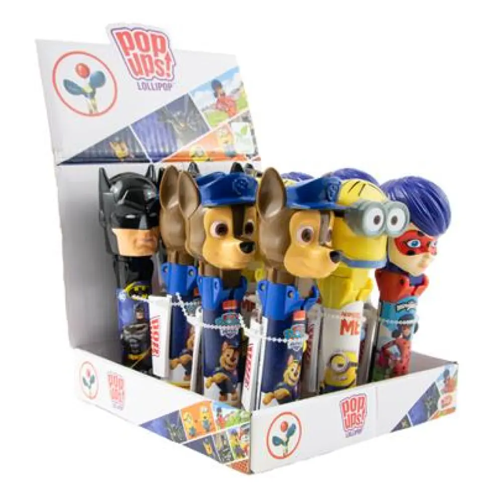 Kẹo Mút Hình Nhân Vật Hoạt Hình, Pop Ups! Lollipop, Cartoon Figure (10g) - BIP
