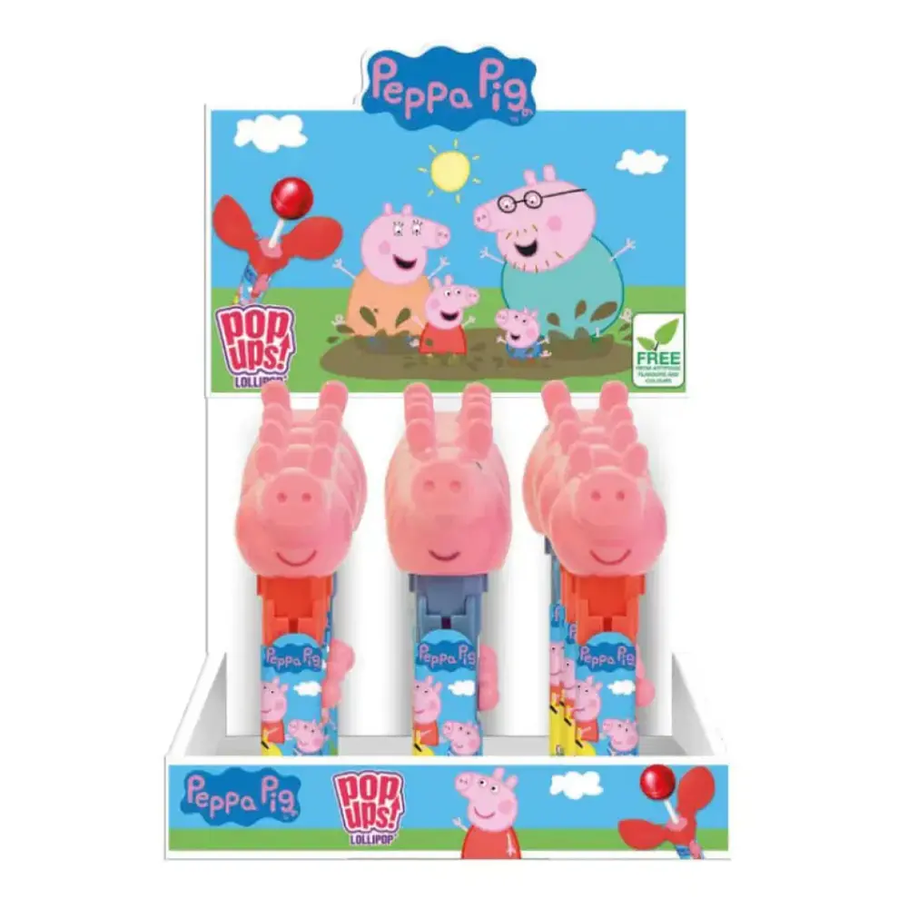 Kẹo Mút Hình Heo, Pop Ups! Lollipop, Peppa Pig (10g) - BIP