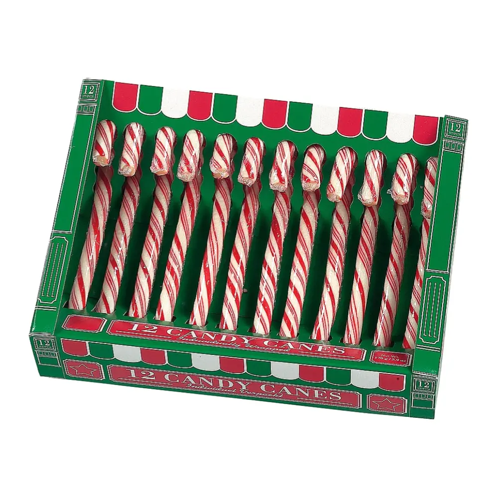 Kẹo Cây Gậy Giáng Sinh, Candy Canes, 12 Cây, 5.9 oz (170g) - HAMLET