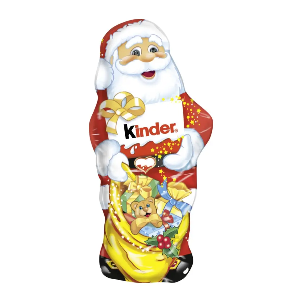 Socola Sữa Hình Ông Già Noel, Milk Chocolate, Hollow Santa Figure (55g) - KINDER