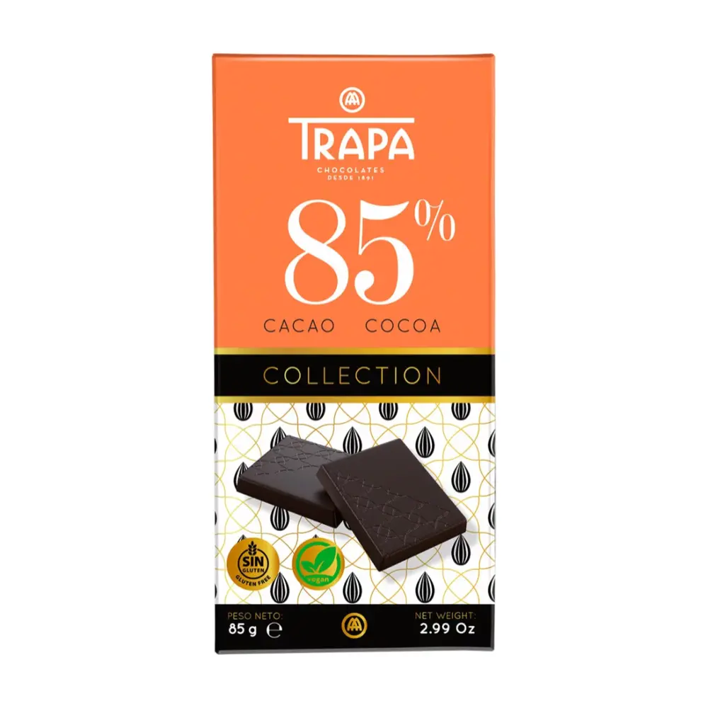 Socola Đắng, Vegan Collection, 85% Cocoa, 2.99 oz (85g) - TRAPA