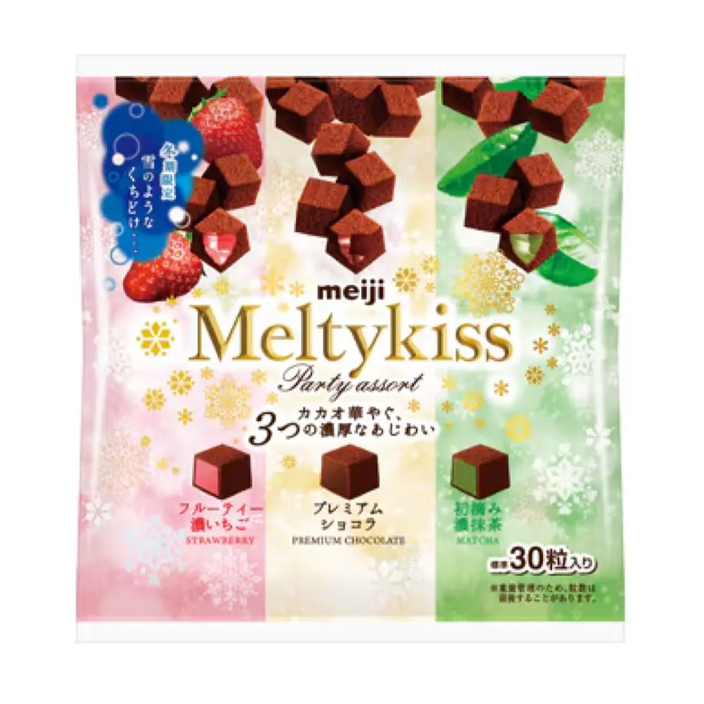 Socola Tươi Tổng Hợp 3 Vị, Meltykiss, Party Assort, 30 Viên (150g) - MEIJI